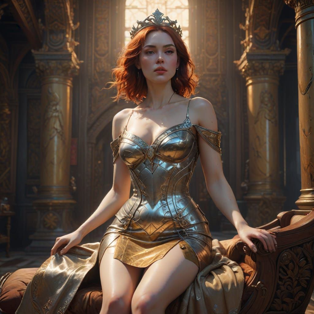 Regal Princess in Hyperrealist Glory