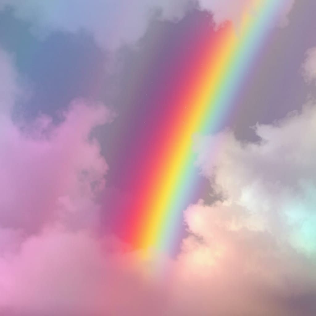 Inside a Rainbow: Vibrant Colors and Radiant Light