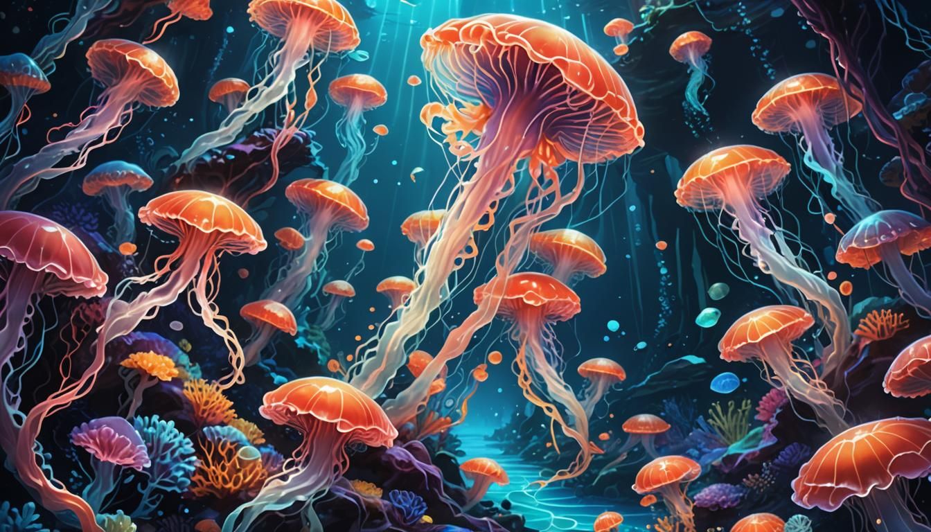 Underwater Coral Pathway in Anime Style