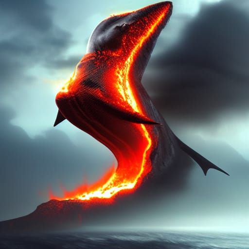 Lava Shark Digital Matte Painting
