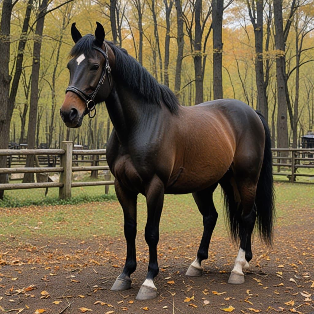 Horse Missing Two Legs