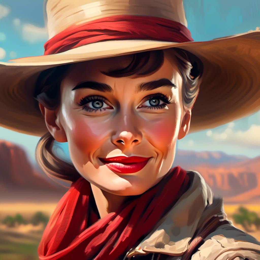 Audrey Hepburn Inspired Portrait in Hyperreal Style