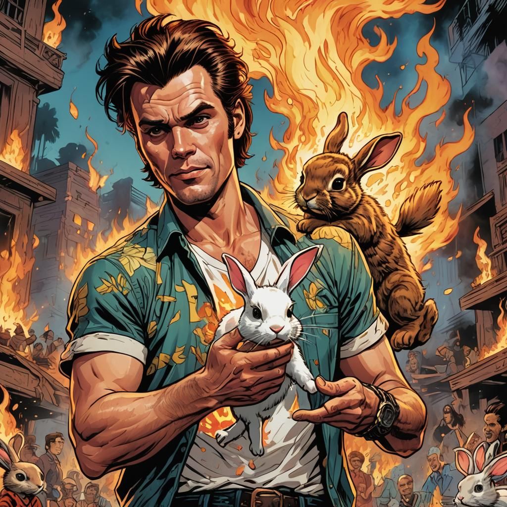 Ace Ventura in Flames: Comic Book Art
