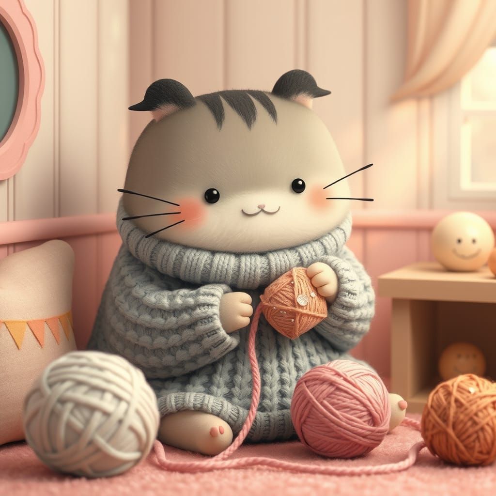Whimsical Cat Crochets in Pastel Wonderland