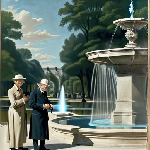 Fontainebleau Fountain: Rothko and Ingres Inspired