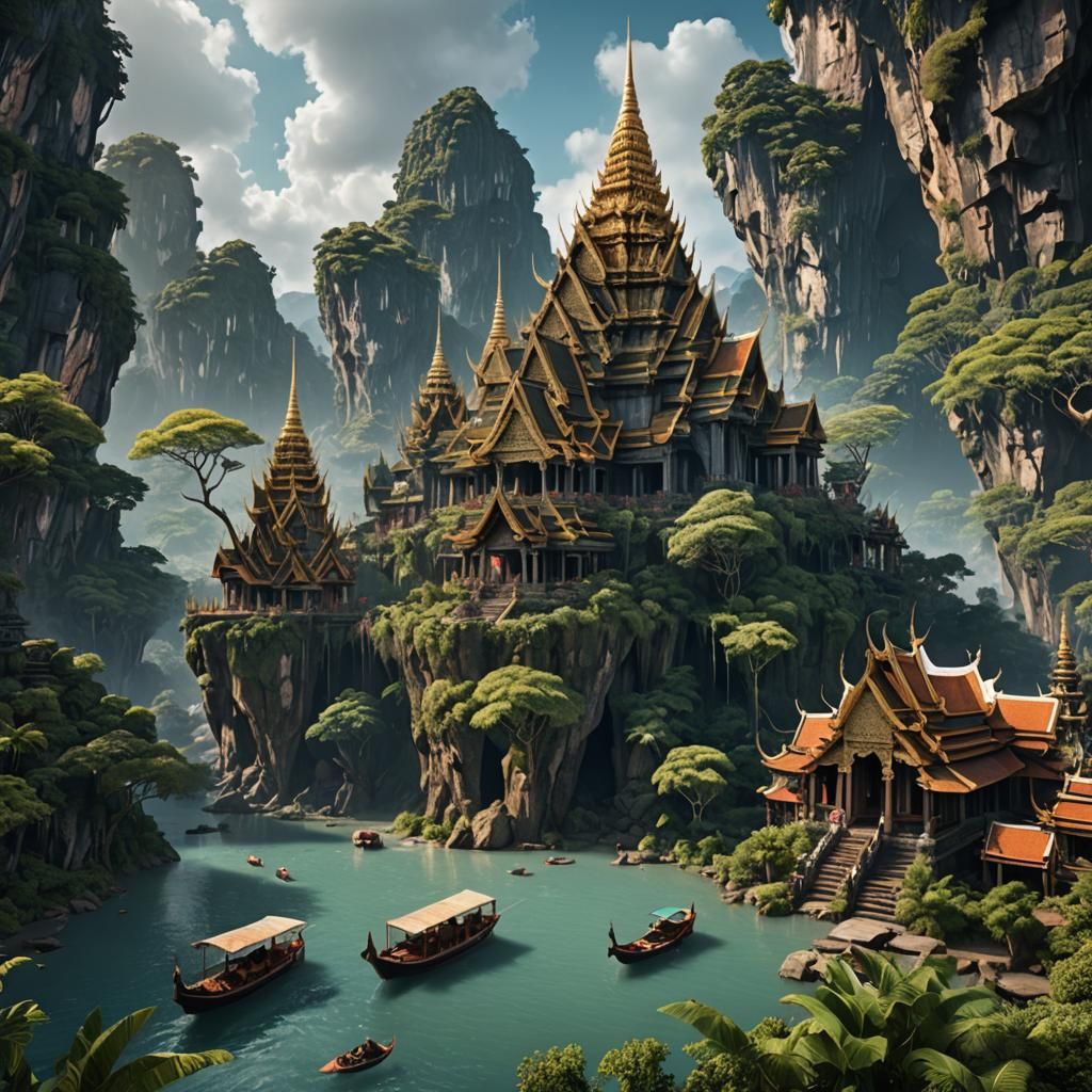 Thailand Fantasy Concept Art in Deep Color