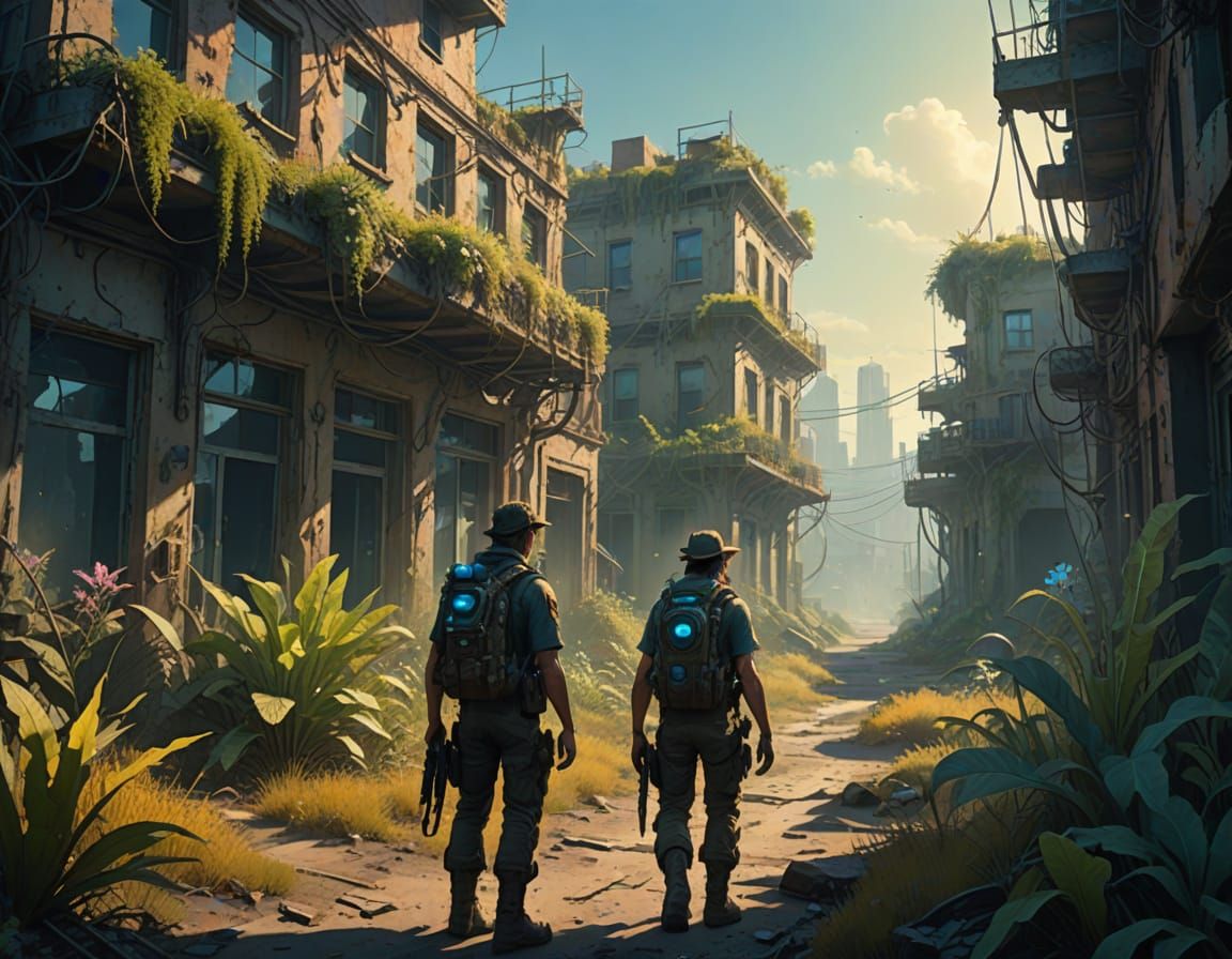 Explorer Discovers Overgrown Post-Apocalyptic Town