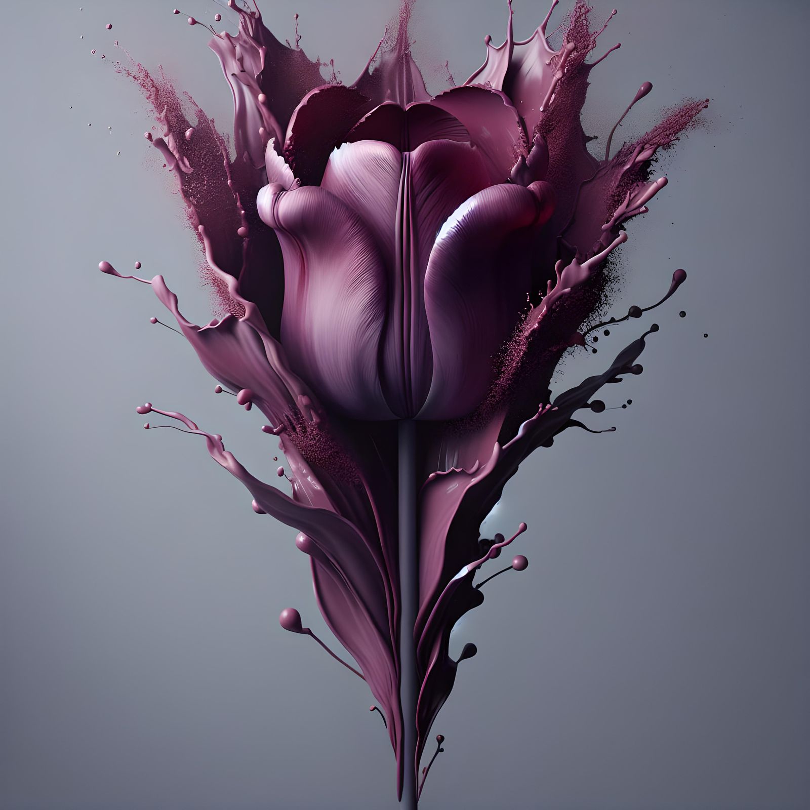 Deep mauve tulip