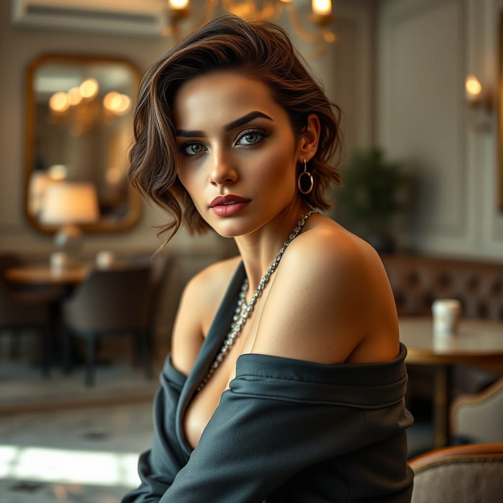 Stunning Fashion Model Portrait in Photorealistic Style