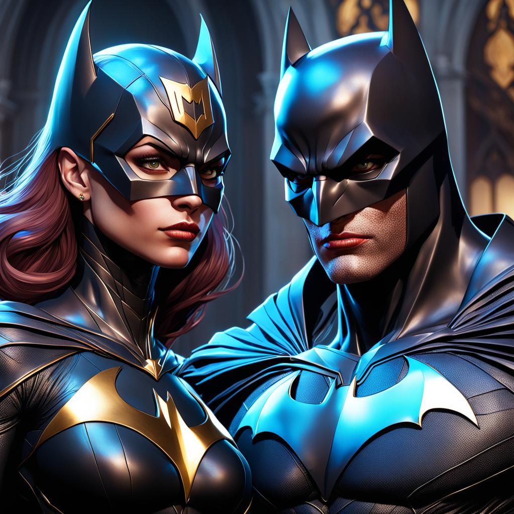 Batwoman and Batman Unite: Hyperdetailed Portrait