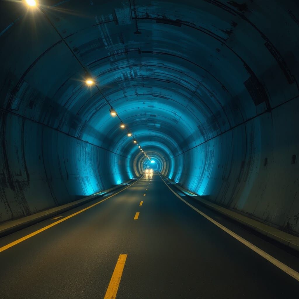 Futuristic Underwater Roadway in Ryfylke Tunnel