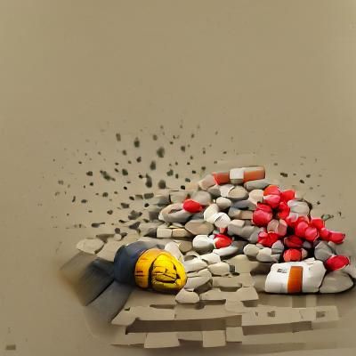 PTSD vs. Drug Addiction: A Conceptual Image