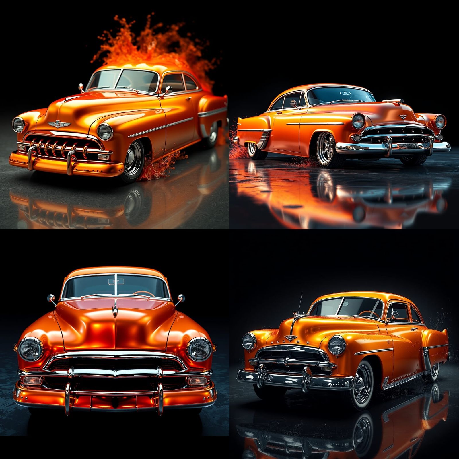 Vintage Fantasy Hot Rod in Metallic Orange