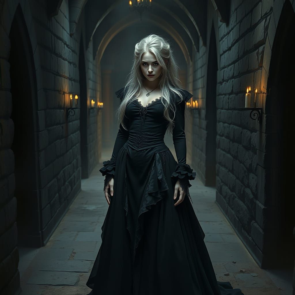 Bellatrix Lestrange in Dark Victorian Gothic Castle