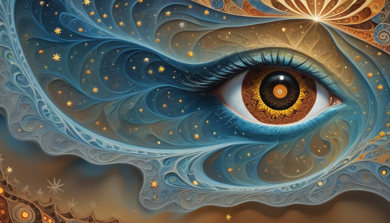 Mother of Creation: Fractal Aboriginal Art Portrait