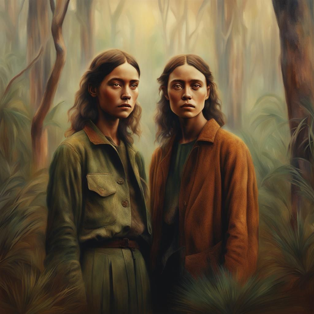 Female Portrait in Australian Tonalism Style