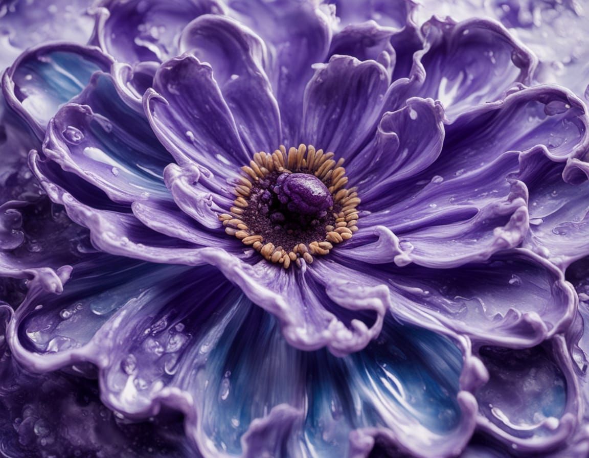 Polar Violet Blossom Abstract Floral Macro Shot