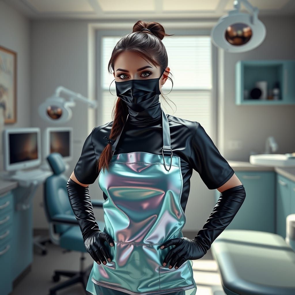 Surreal Hyper-Realistic Portrait of a Dominant Dentist in La...