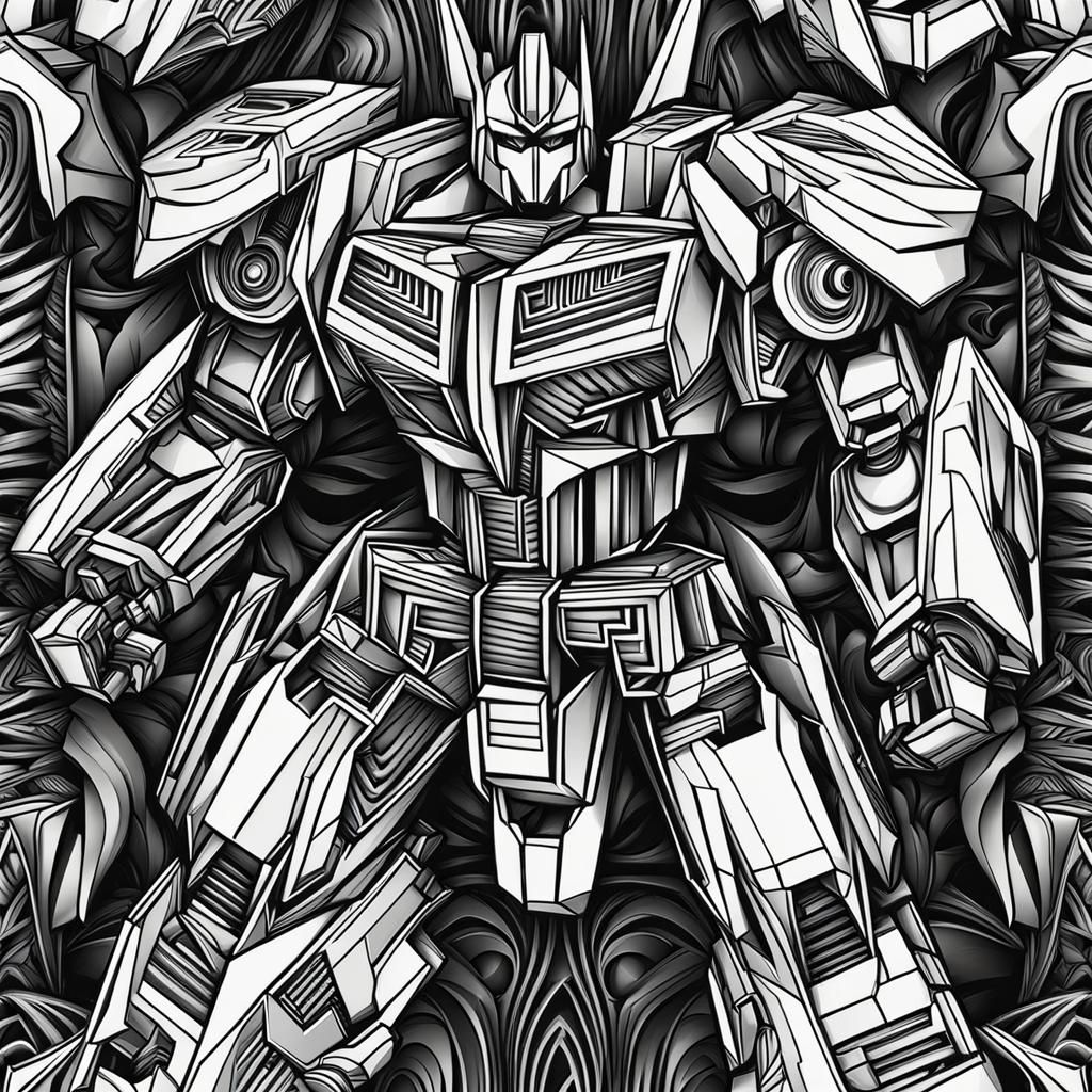 Abstract Vector Fractal with 3D Shading