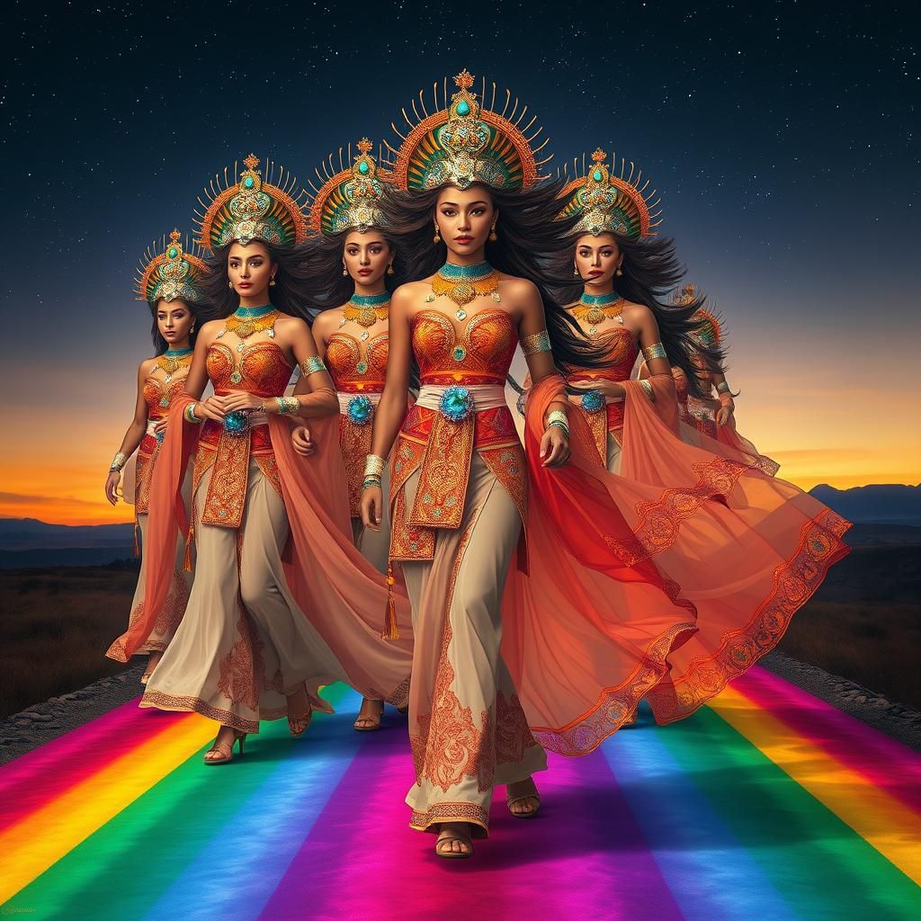 Rainbow Parade: Women in Galactic Ceremonial Attire