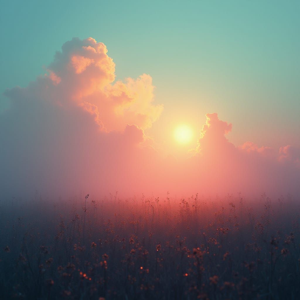 Soft, Ethereal Glow in Vibrant Color Fields