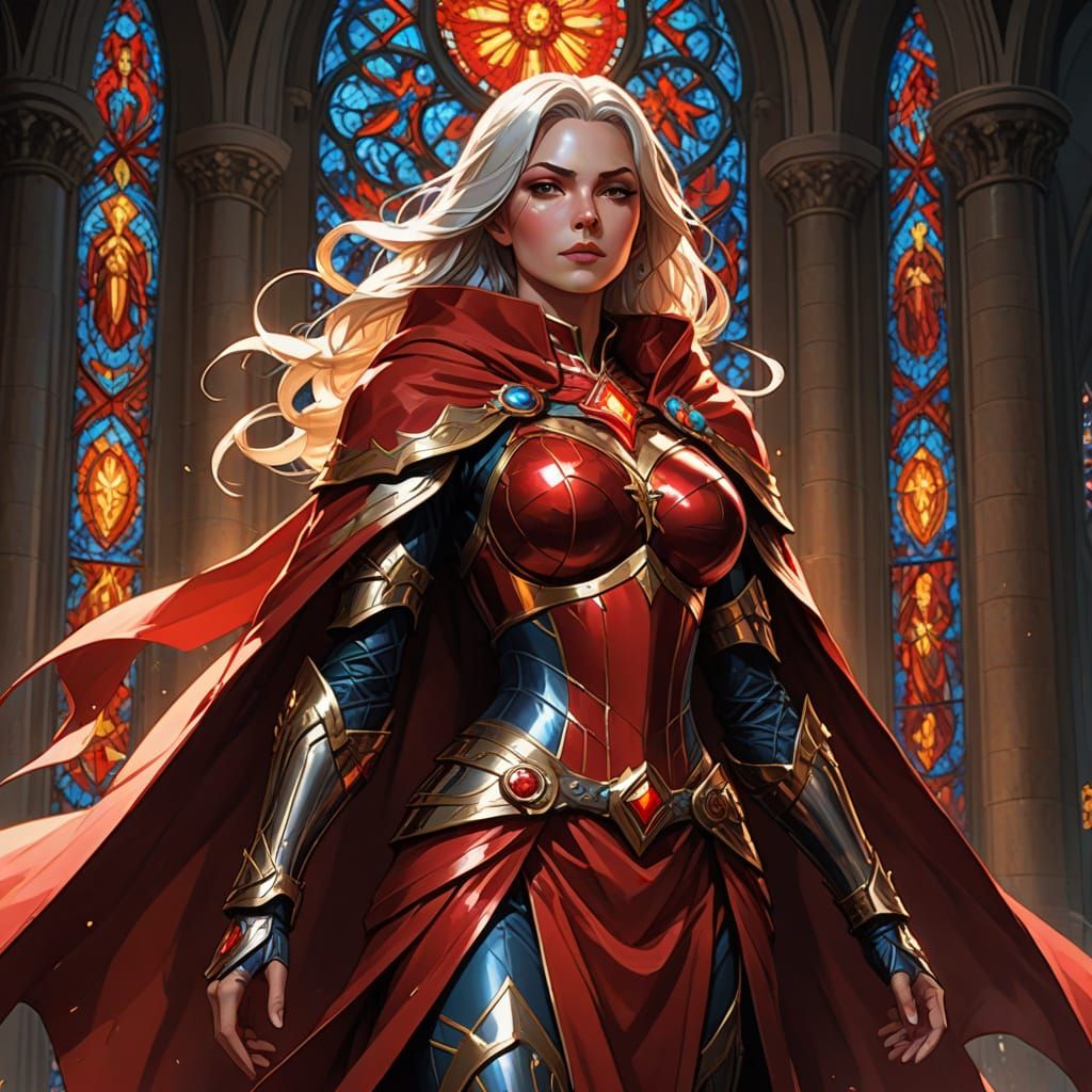 High Fantasy Heroine in Scarlet Crusade Armor