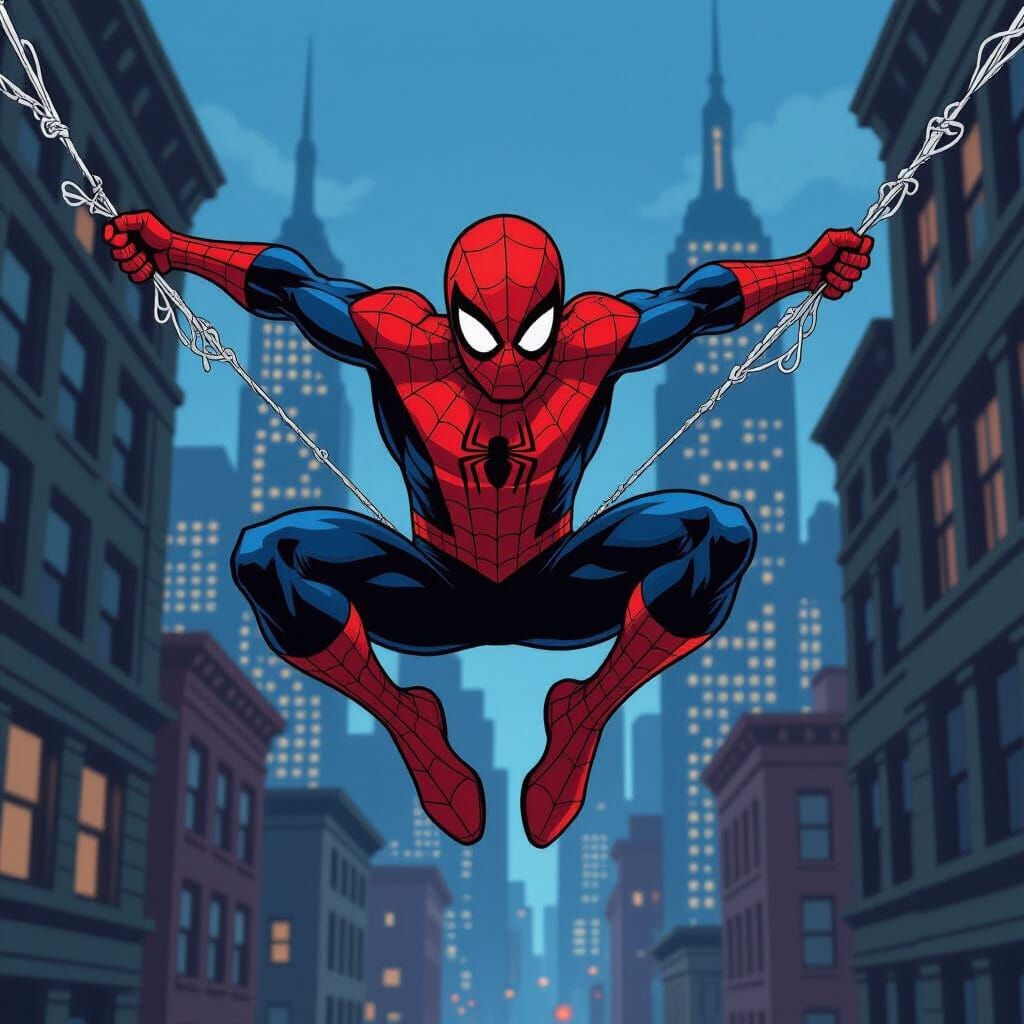 Spider-Man in Animated Series Comic Style