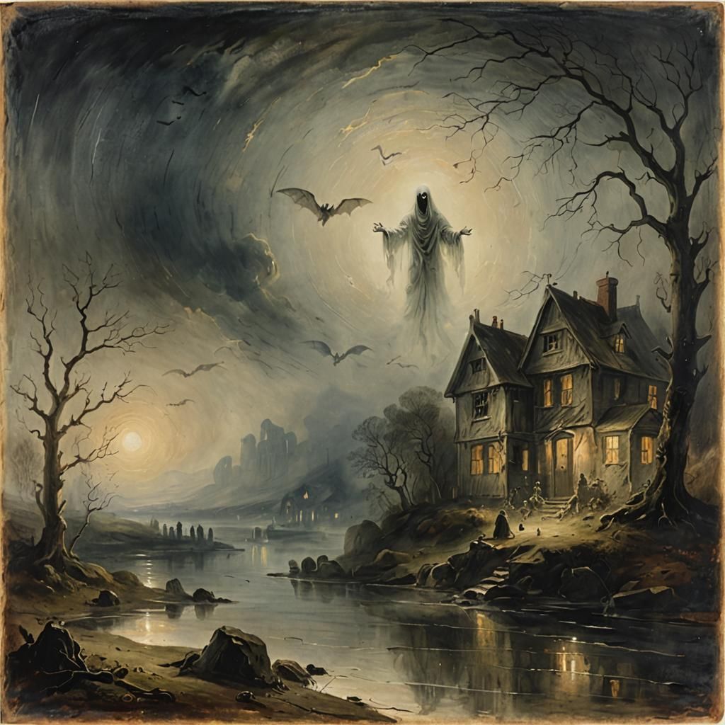 Ethereal Apparition in Romantic Style