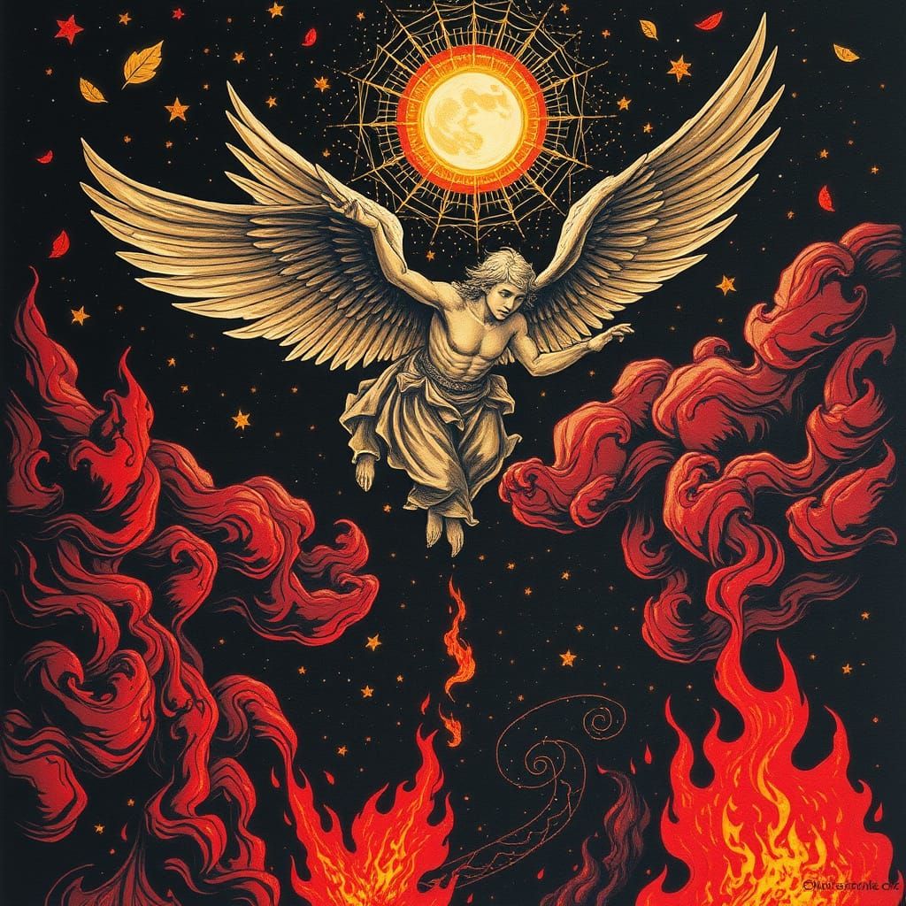 Medieval Illuminated Manuscript Scene in Vibrant Colors