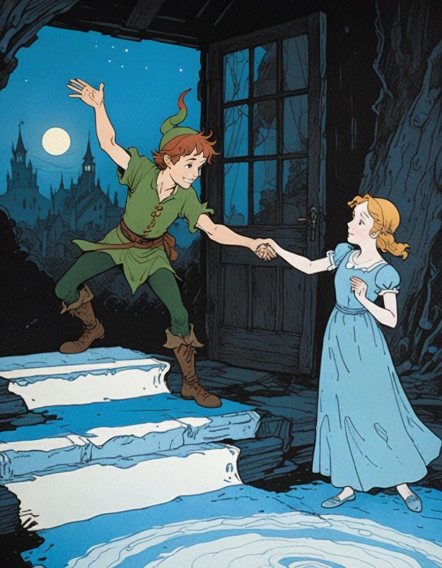 Medieval Princess in Golden Hour, Inspired by Durer's Etchin...