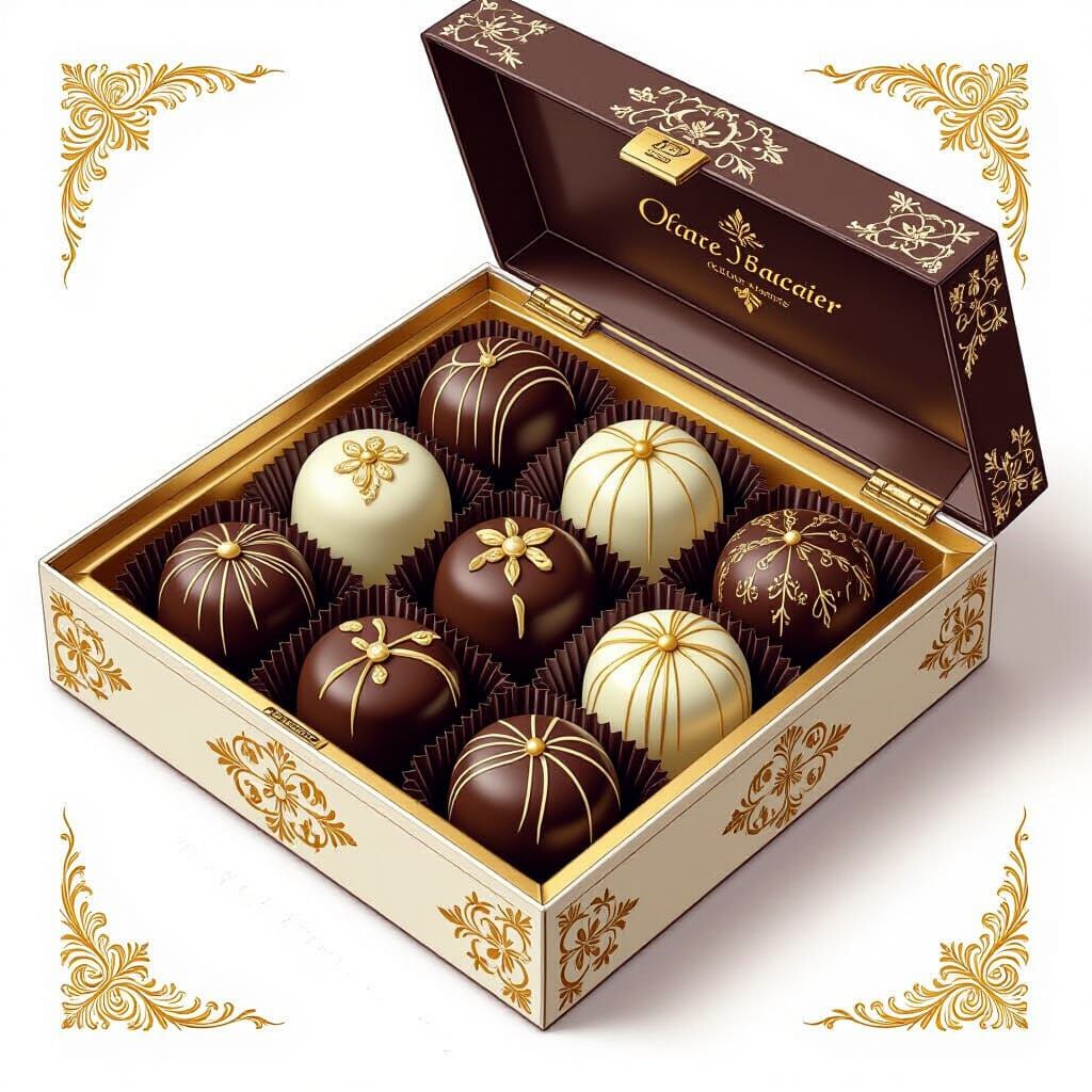 Rococo Chocolate Bonbons Illustration