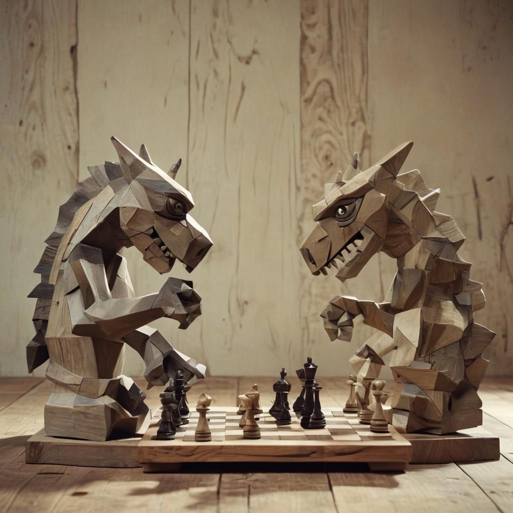 Cubist Monsters Play Chess with Geometric Patterns