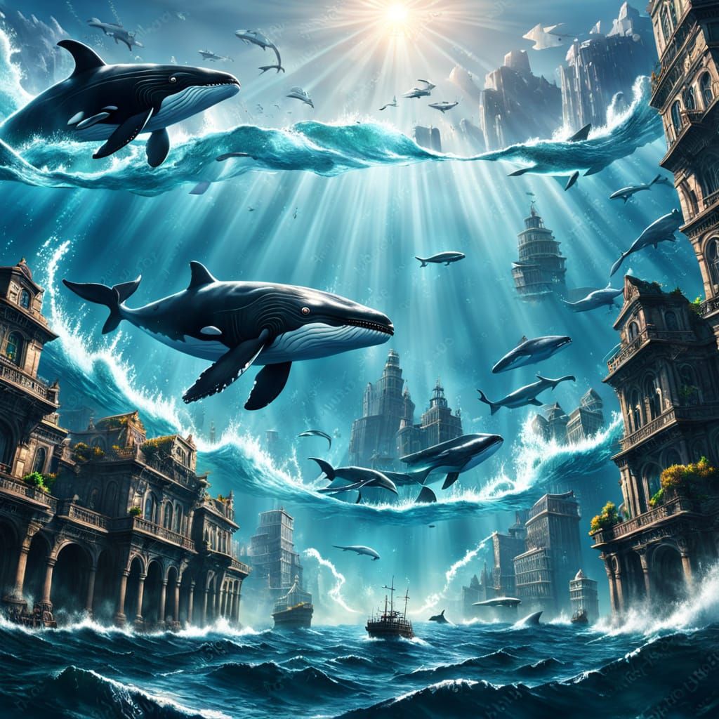 Surreal Oceans in the Sky: Dreamlike Cinematic Fantasy Art