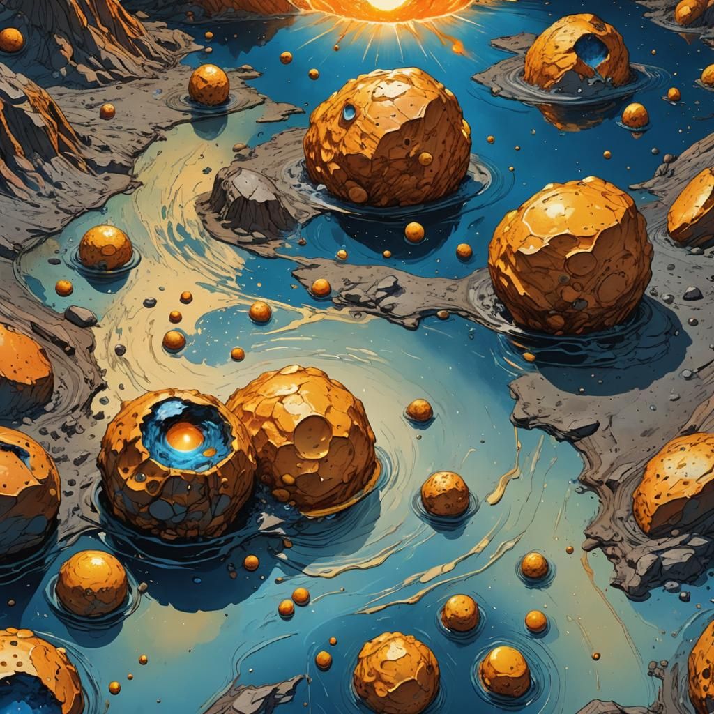 Asteroid Swimming in Butter: Surreal Comic Book Art
