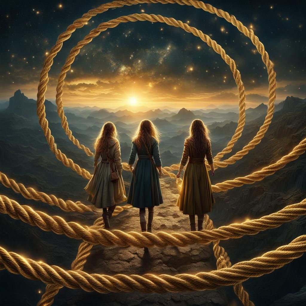 Golden Rope of Destiny in Celestial Splendor