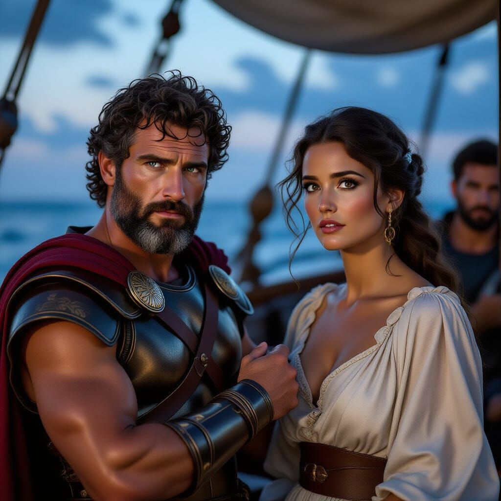 Odysseus Pleads with Penelope to Hide Their Son