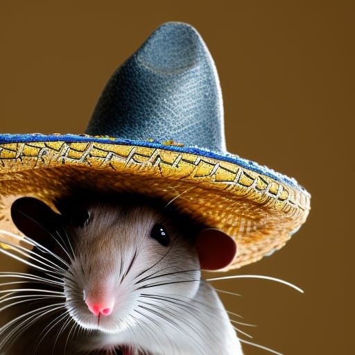 Rat in a sombrero