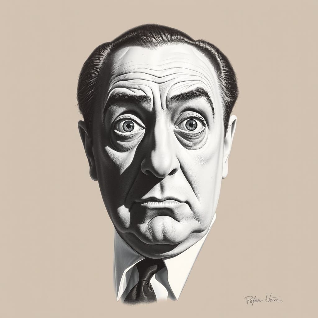 Peter Lorre: Detailed Pencil Portrait