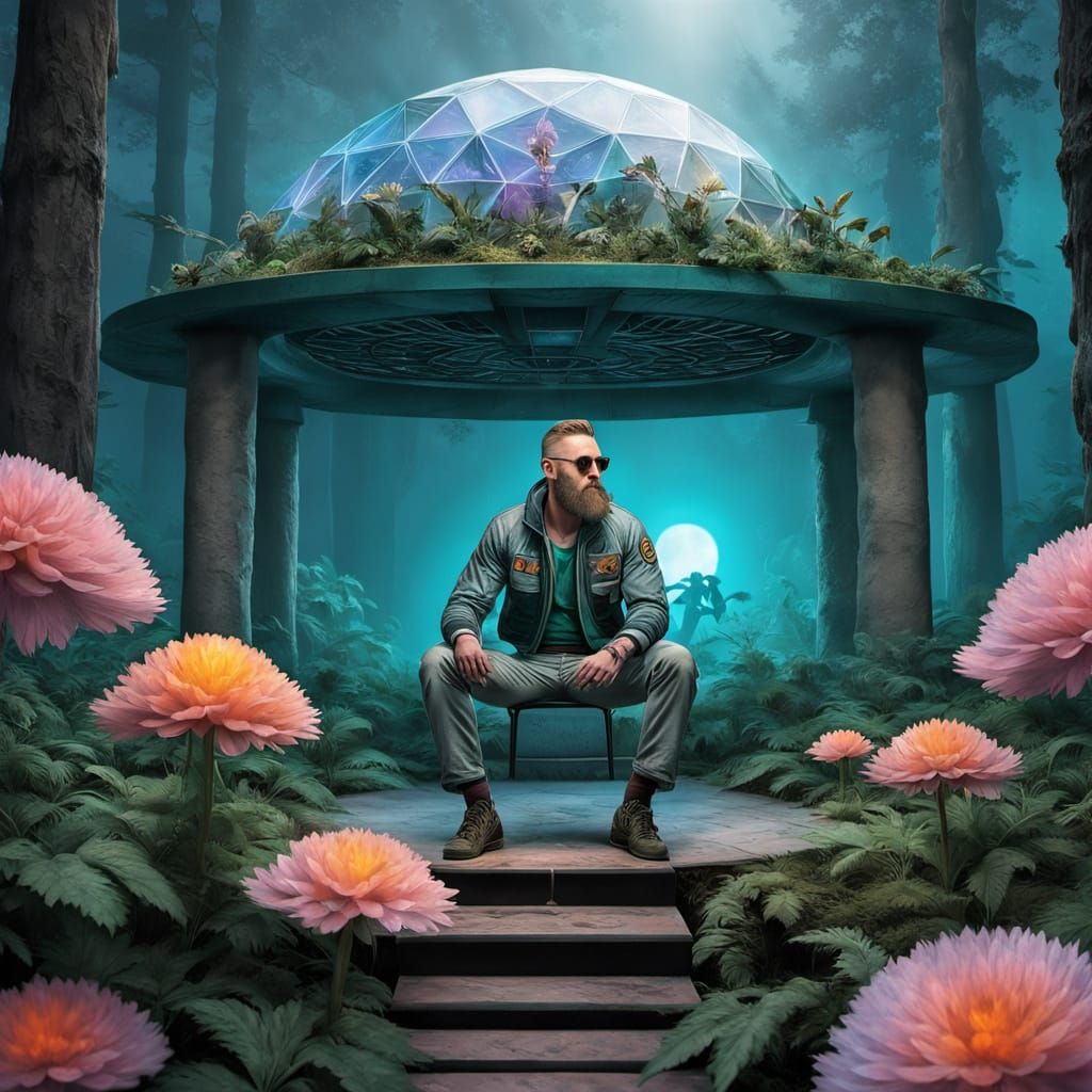 Moon Gardeners Tend to Mystical Blooms Amidst Lunar Enchantm...