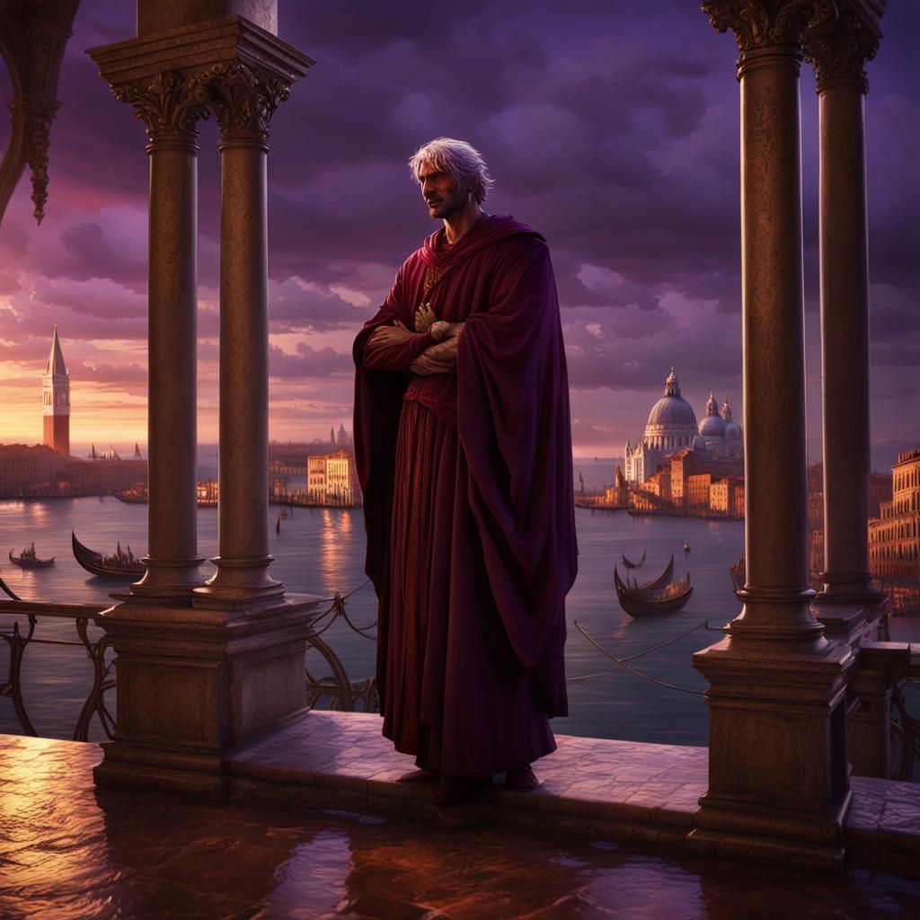 Dante Alighieri Between Heaven and Hell in Venice