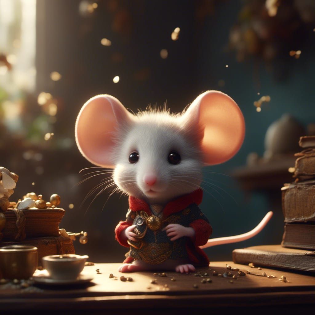 Enchanting Mouse Portrait in Fantasy Style