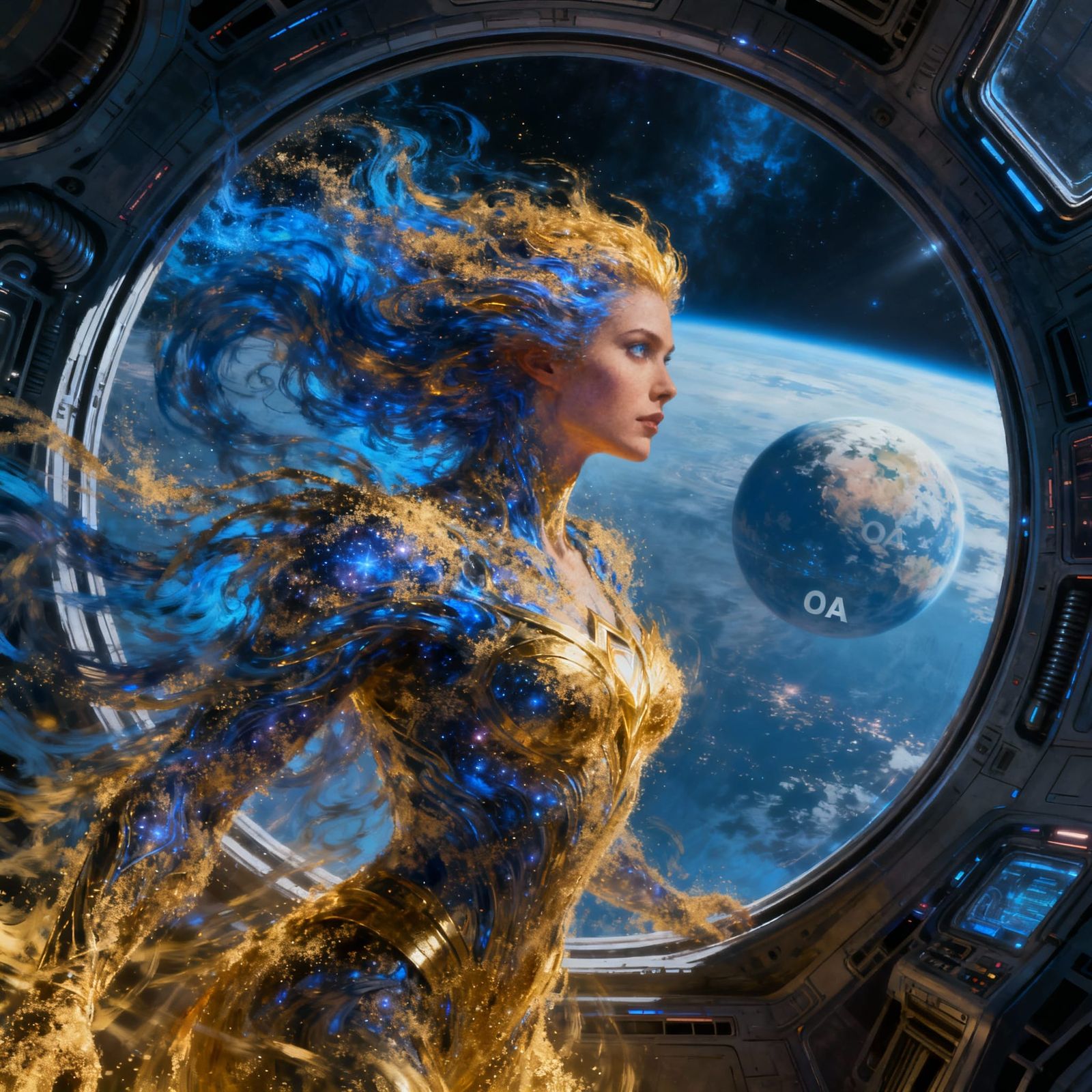 Cosmic Phoenix Jean Grey Gazes from Spaceship Viewport