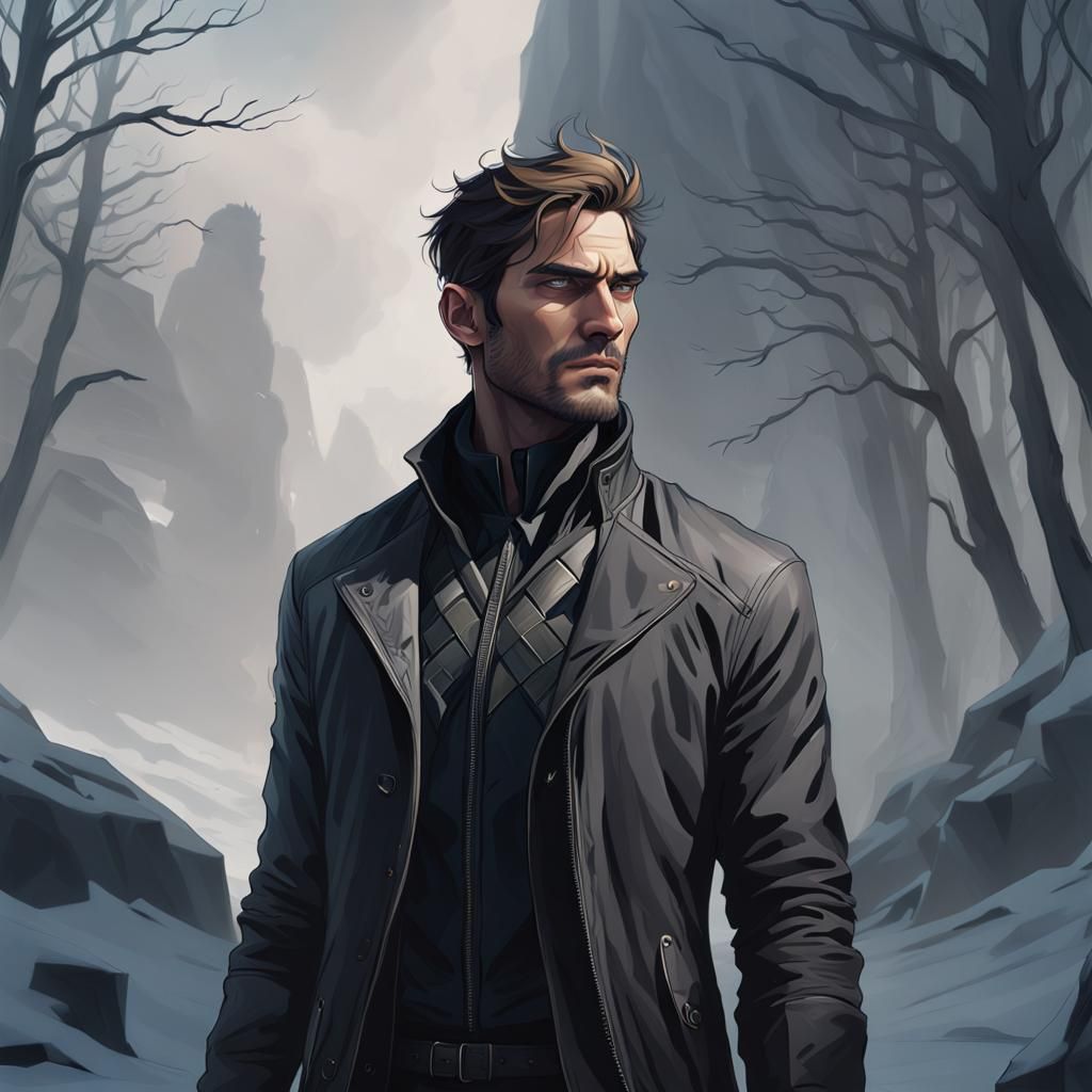 Mysterious Man in Shadows: Norse Myth Concept Art