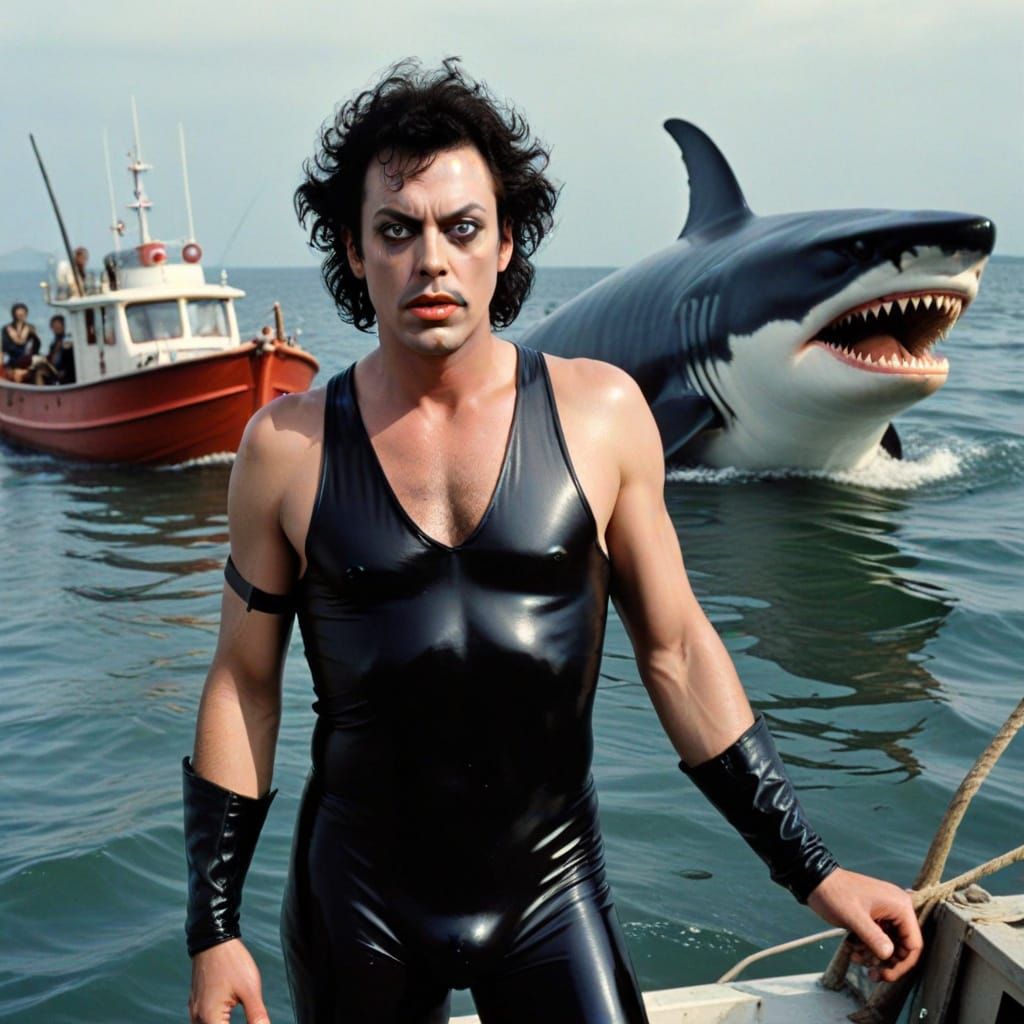 Dr. Frank-N-furter on the Orca: A Rocky Horror Jaws Mashup