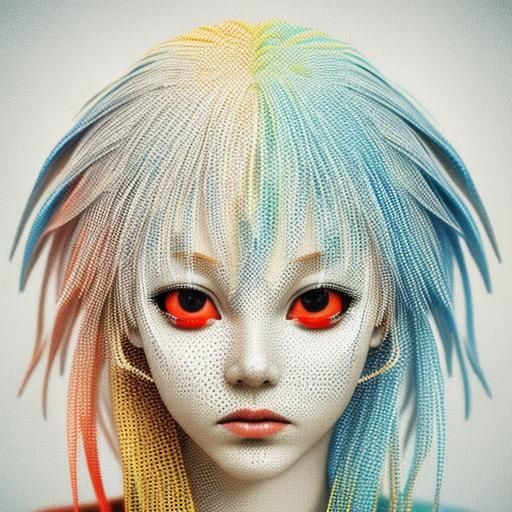 Surrealistic Human Figure in Vibrant Colors