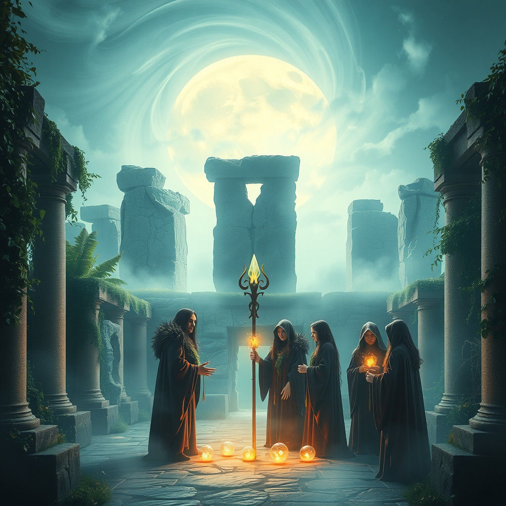 Mystical Parthenon Meets Stonehenge in Digital Art