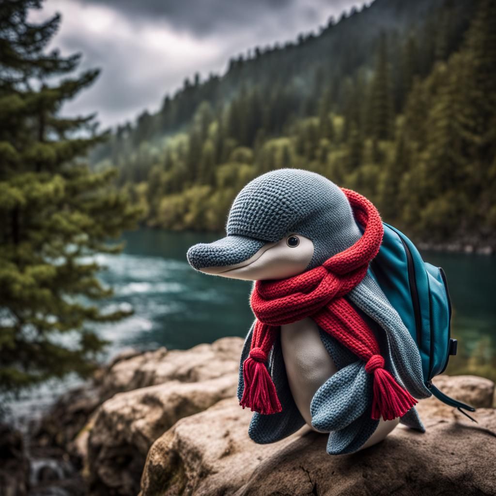 Dolphin Hiking: Hyperrealistic and Intricate