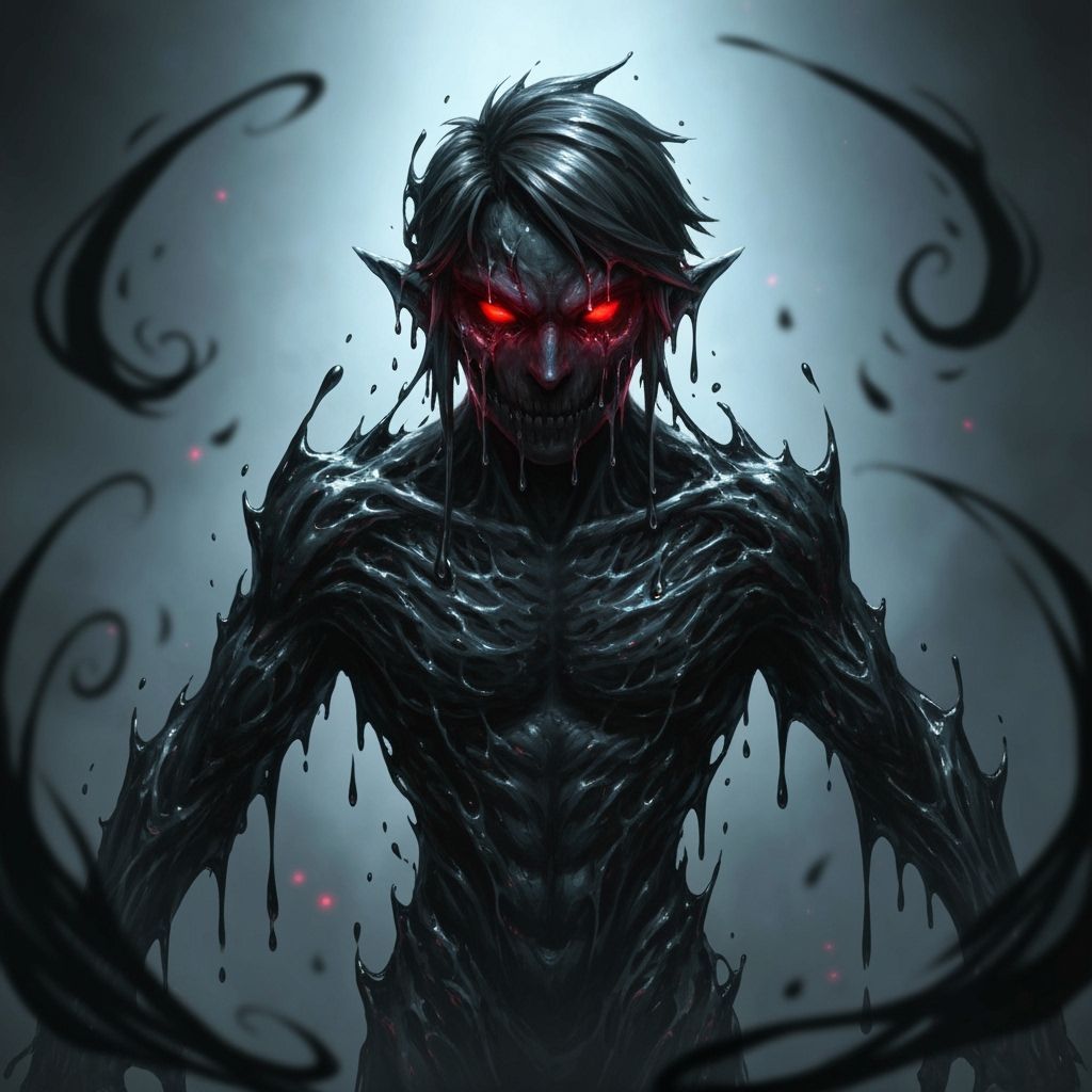 Dark Link Formed of Dripping Ooze with Red Eyes