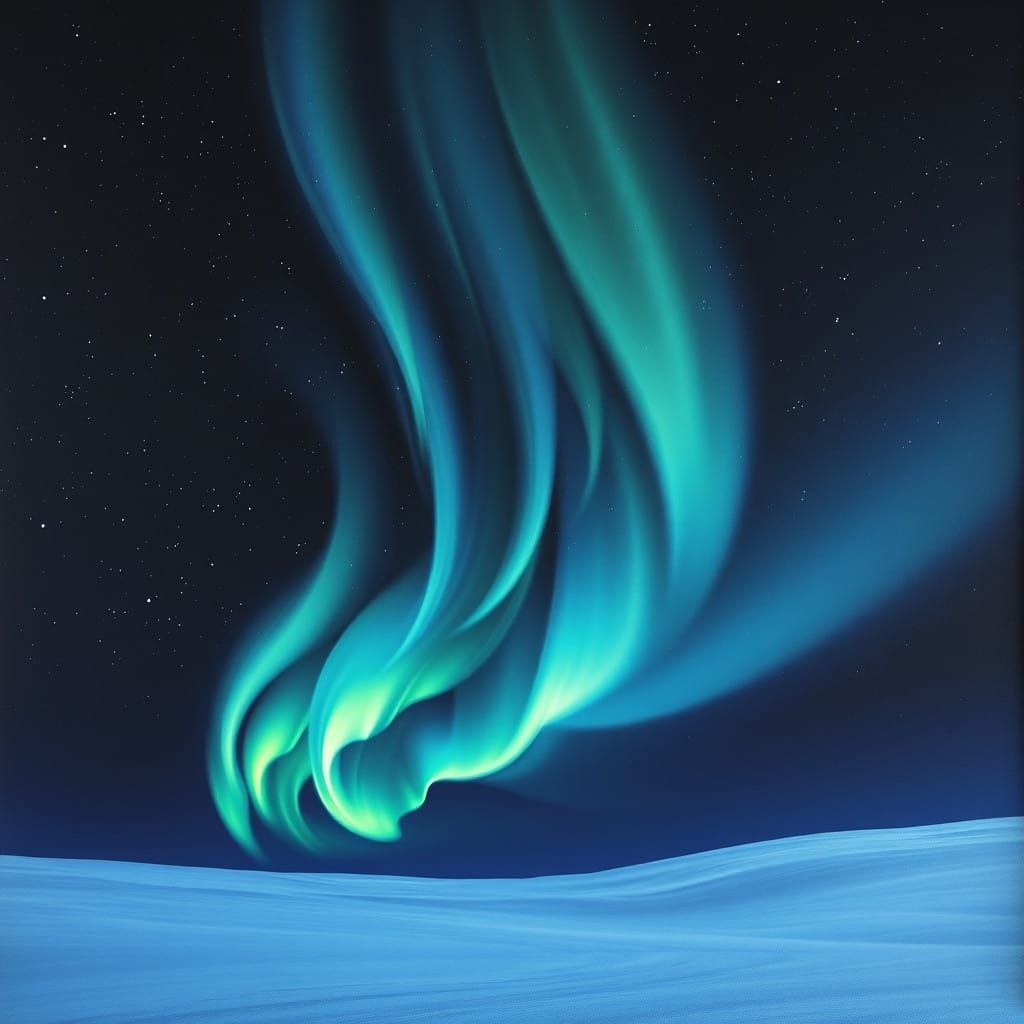 Ethereal Aurora Dance in Celestial Hues