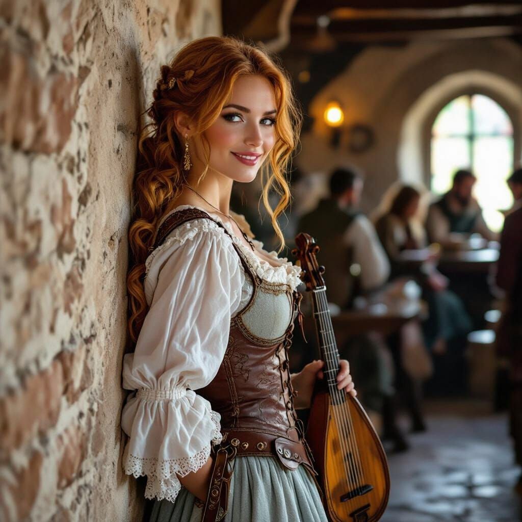 Woman in Cozy Tavern, Revealed by Romantic Realism Art